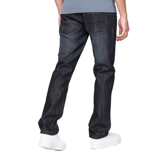 Crosshatch Heren New Techno Denim Jeans met reliëf (Donkere wasbeurt) - Image 2