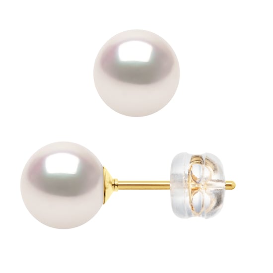 DIADEMA - Earrings - Yellow Gold and Japanese Akoya Cultured Pearl