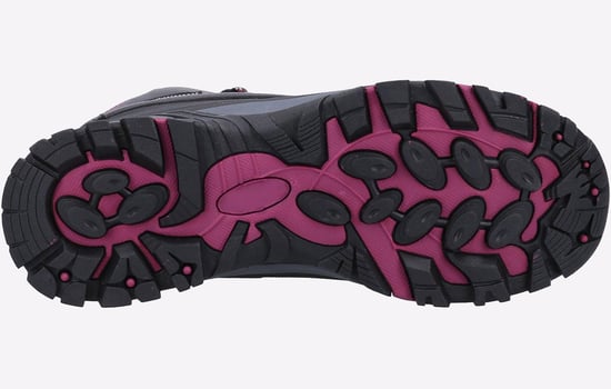 Cotswold Calmsden Rubberen Dames Wandelschoenen Grijs/Besrood - Image 4