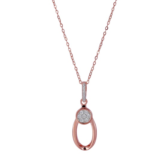 Orphelia 'Gigi' Dames 925 Sterling Zilveren Set: Halsketting + Oorbellen + Ring - Roze SET-7439 - Image 2