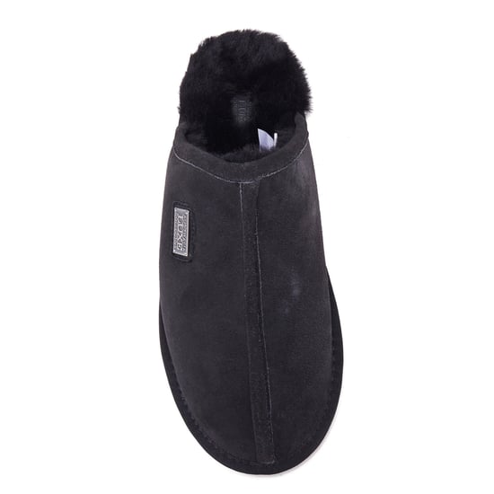 Mens Closed Mule Black Slippers