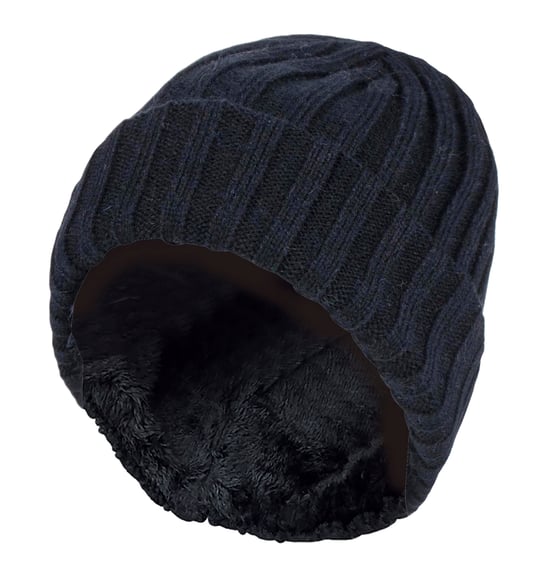 Heat Holders Geribbelde wintermuts voor jongens - Zwart - Image 1