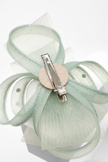 Sage Diamante Clip Fascinator