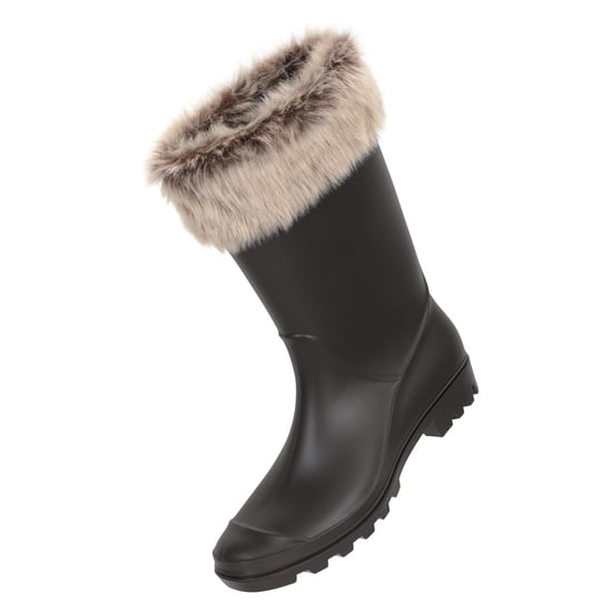 Mountain Warehouse Dames/Dames Faux Fur Gevoerde Wellington Laarzen (Beige) - Image 1