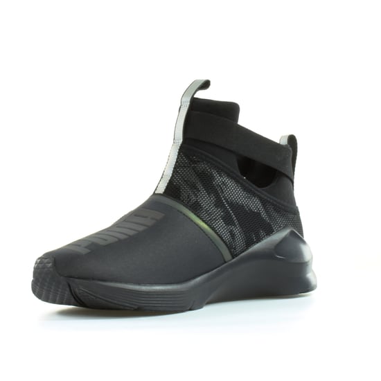 Puma Fierce Strap Swan Black Textile Womens Slip On Trainers 189461 01