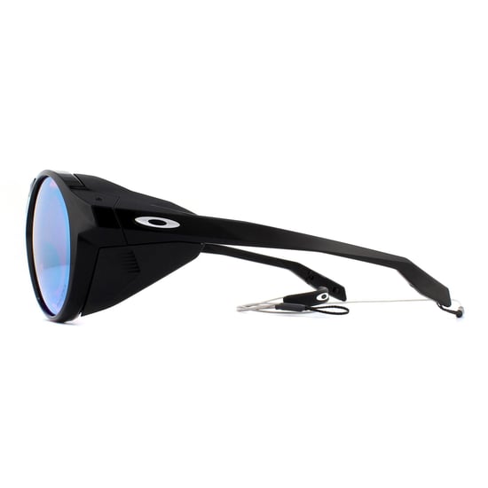 Oakley Wrap Unisex Polished Black Prizm Snow Sapphire Sunglasses