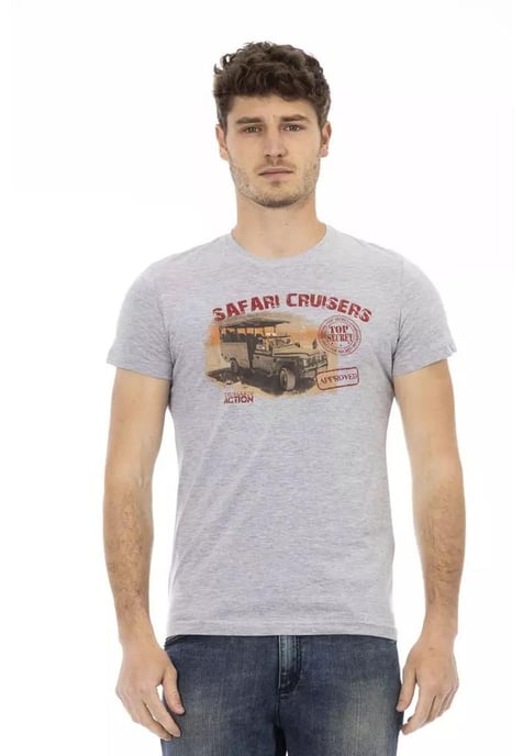 Trussardi Action Men's Gray Cotton T-Shirt