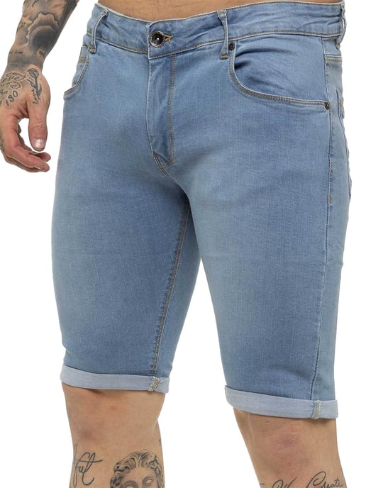 Kruze van Enzo | Heren Skinny Fit Denim Shorts - Image 4