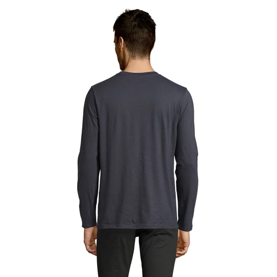 SOLS Heren Imperial Katoenen T-shirt met lange mouwen (Muis Grijs Effen) - Image 2