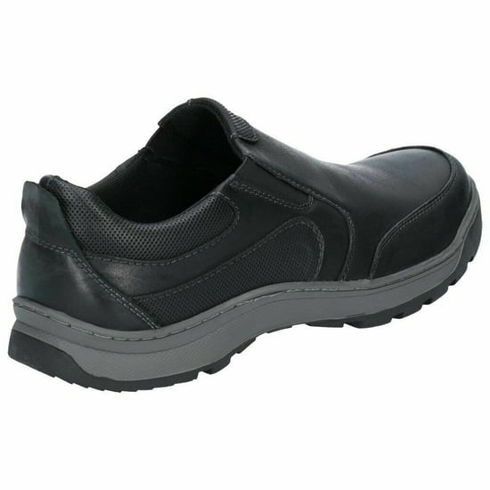 Hush Puppies Heren Jasper Slip On Lederen Schoenen (Zwart) - Image 2