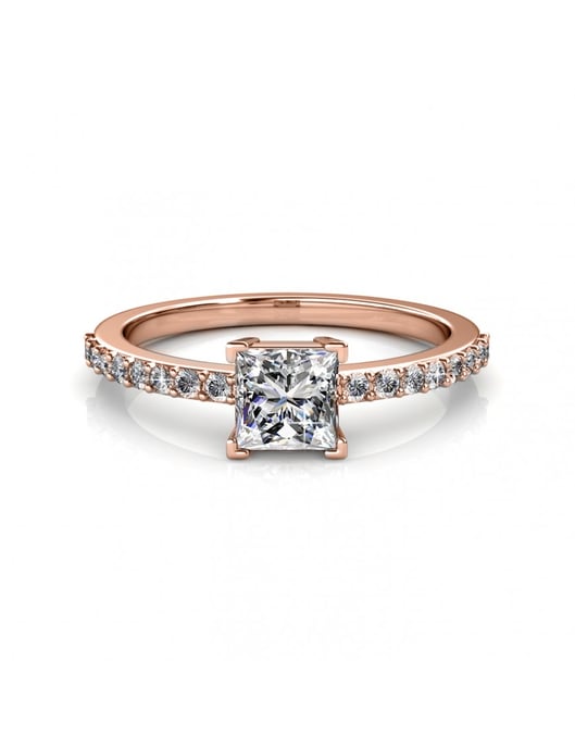 Eenvoudige vierkante ring - Oostenrijks kristal - Image 3