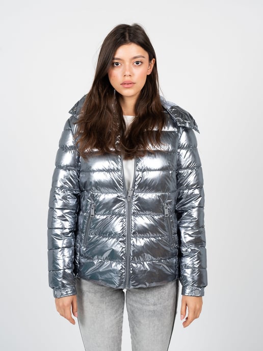 Guess jas Bomberjack Vrouw zilver - Image 3