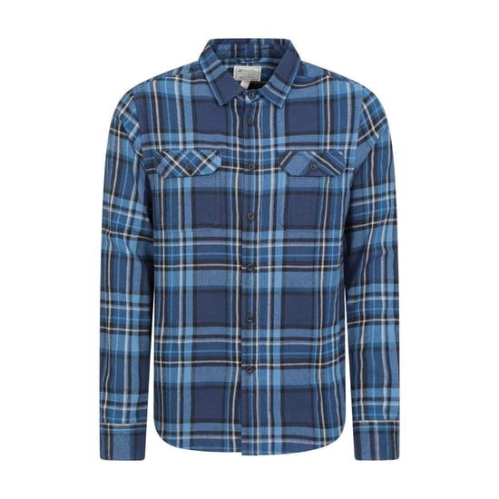 Mountain Warehouse Heren Overhemd met lange mouwen in molton (Donkerblauw) - Image 1