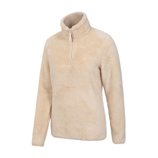 Mountain Warehouse Dames/Dames Teddy Fleece Quarter Zip Fleece Top (Beige) - Image 3