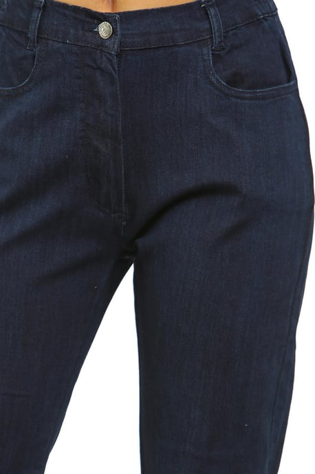 MYT Damesjeans met elastische taille aan de zijkant in donkerblauw - Image 4