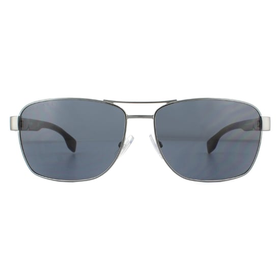 Hugo Boss Rectangle Mens Dark Ruthenium Grey Sunglasses