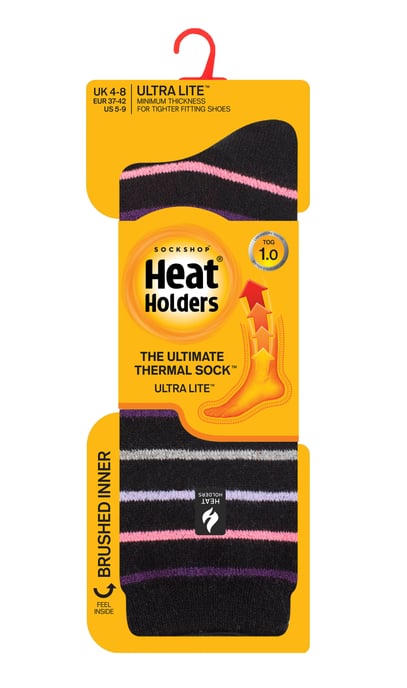 Heat Holders Dames Ultra Lite thermo geklede sokken - Zwart (Riga) - Image 2