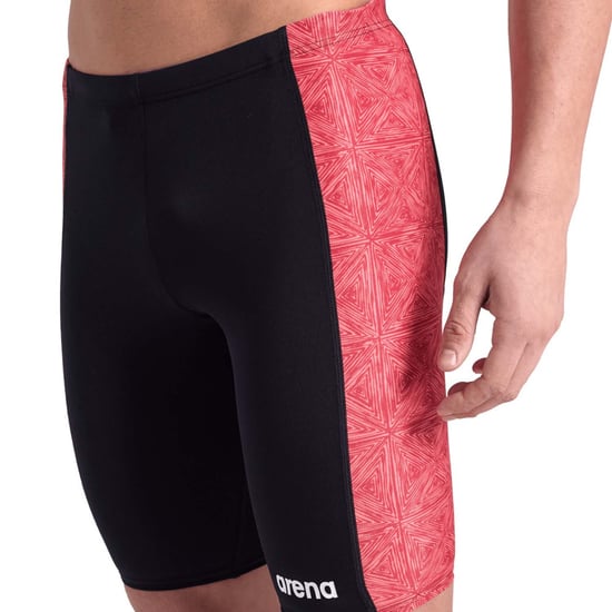 Herenzwemshort Arena Abstract Tiles Jammer in Zwart-Rood - Image 6