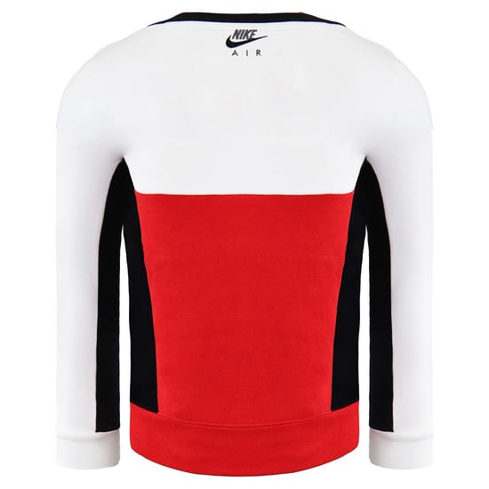Nike Air Long Sleeve Pullover Stretch Waist Black Red Kids Tracksuit DC8639 010