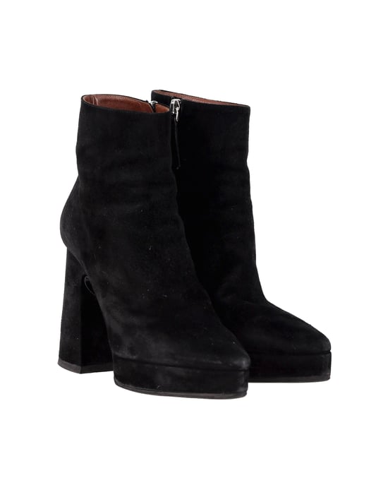 Proenza Schouler Block Heel Platform Boots in Zwart Suède - Image 3