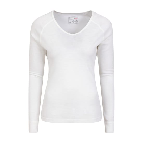 Mountain Warehouse Dames/Dames Merino Wol V Hals Top (Wit) - Image 1