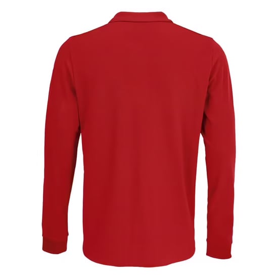 SOLS Unisex poloshirt met lange mouwen van katoen voor volwassenen (Rood) - Image 2