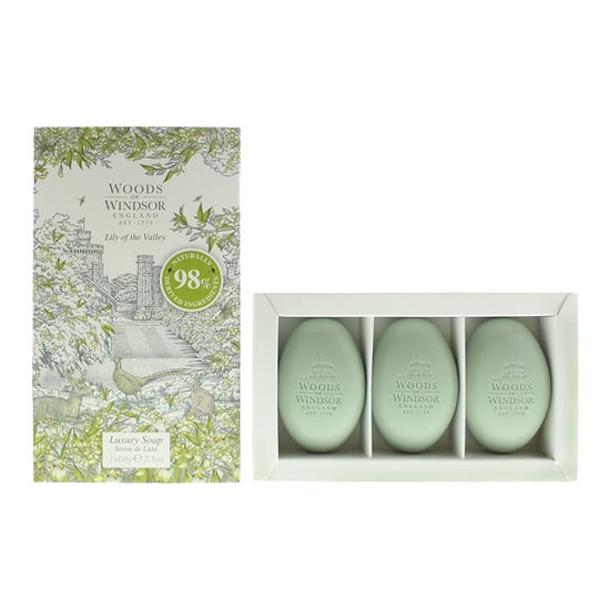 Woods Of Windsor Lily Of The Valley Luxury Soap 3 x 60g