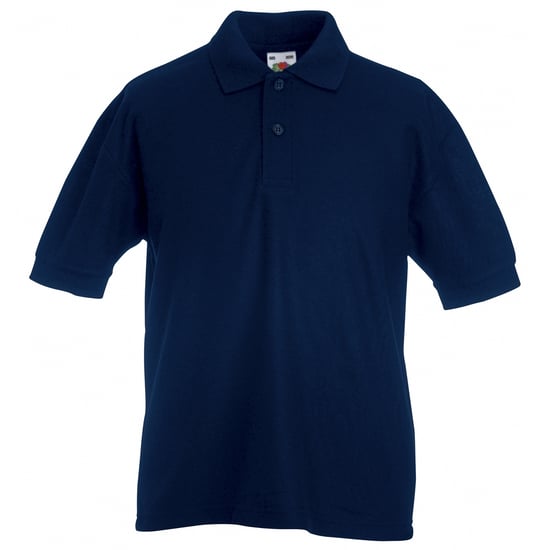 Fruit of the Loom Kinder/Kids Piqué Poloshirt met Korte Mouwen (Donker Marine) - Image 1