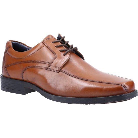 Hush Puppies Mens Brandon Leather Shoes (Tan)