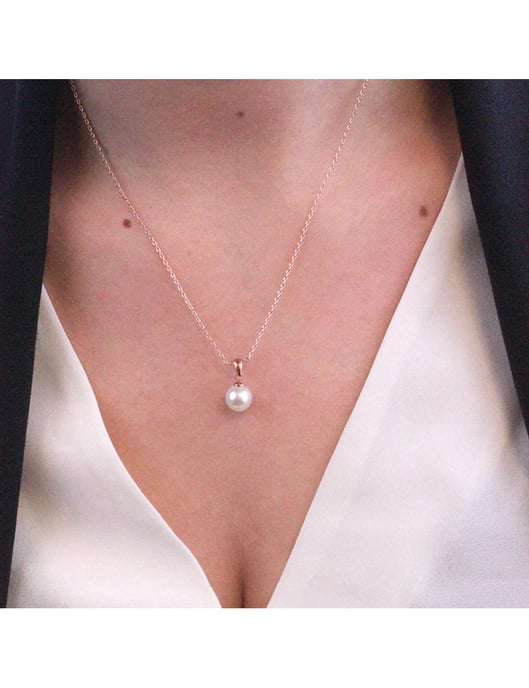 Volle Maan Parel Ketting en Hanger - Imitatie Parel - Image 2