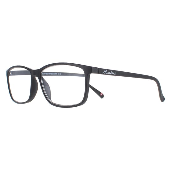 Montana Rectangle Unisex Matte Black Glasses