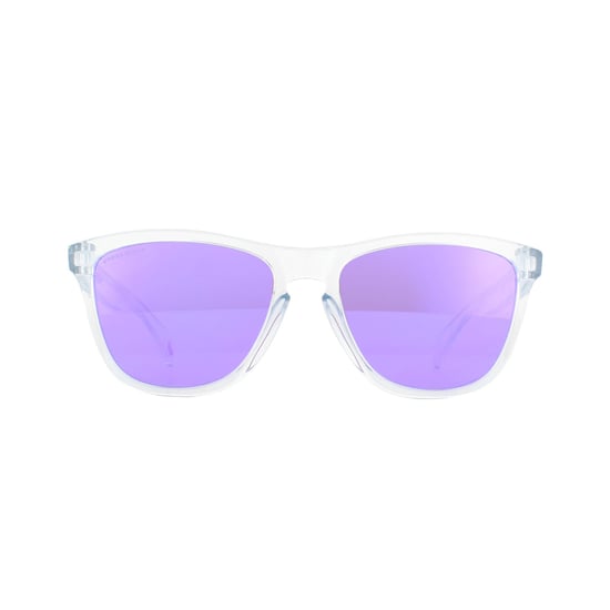 Oakley Square Unisex Polished Clear Prizm Violet Sunglasses