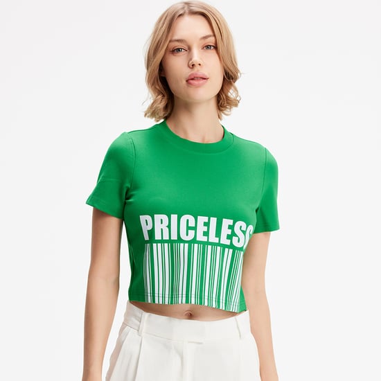 Typo print crop t-shirt - Image 3