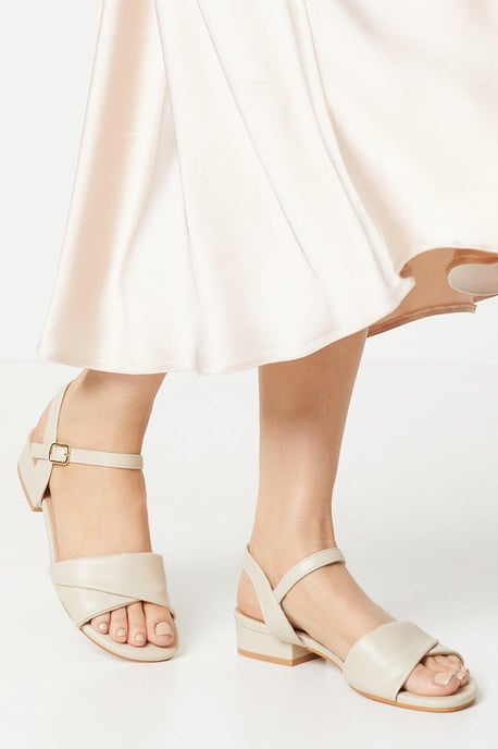 Sabrina Padded Twist Low Block Heeled Sandals
