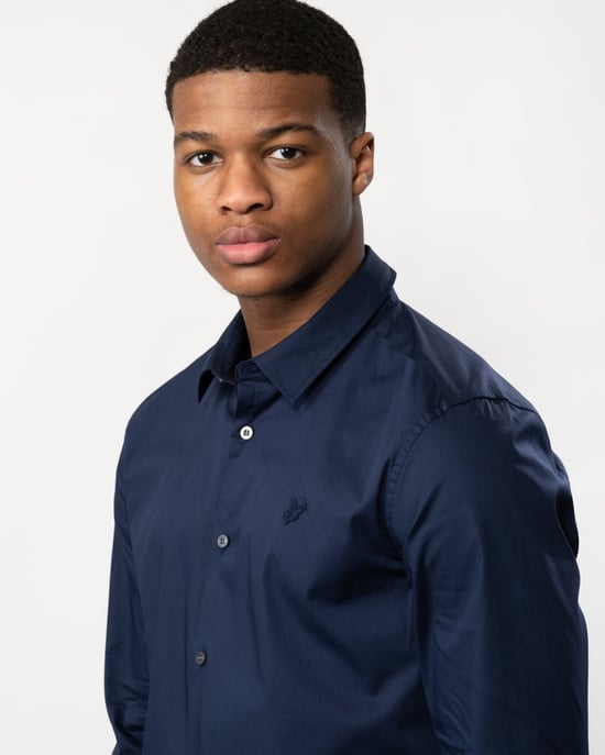 Lyle & Scott Heren Lange Mouwen Slim Poplin Overhemd - Image 2