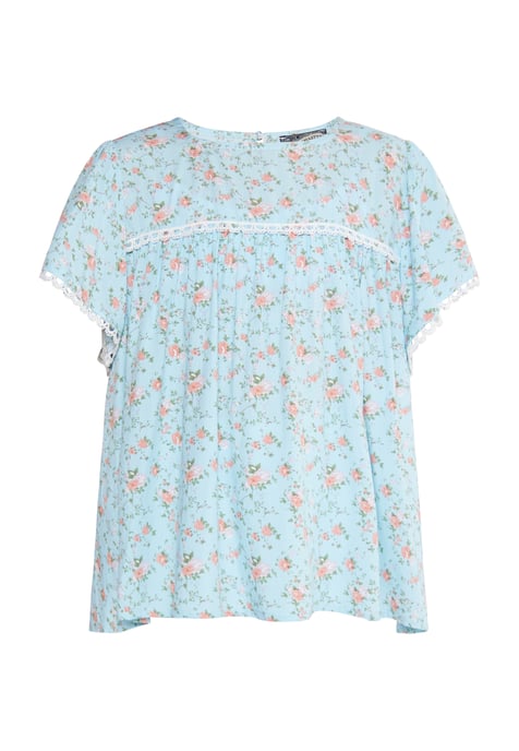 Dreimaster Blouse meisjes (kinderen) Lichtblauwe bloem - Image 1