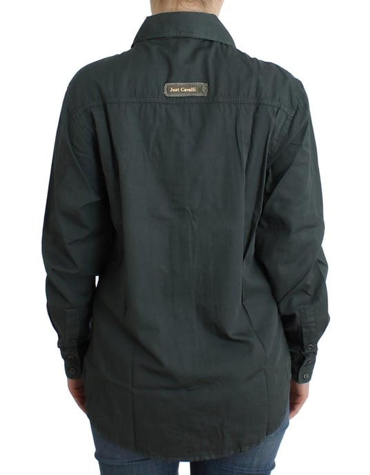 Cavalli Dames Grijze Overhemd met Knopen - Image 3