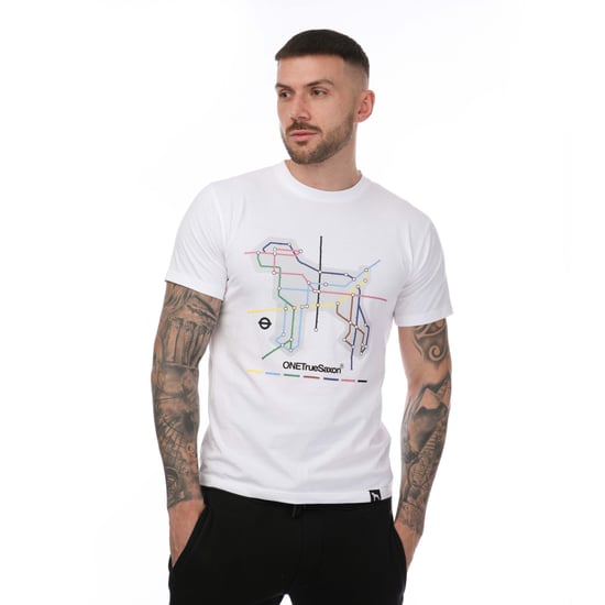 Heren-T-shirt One True Saxon Station in Wit - Image 1