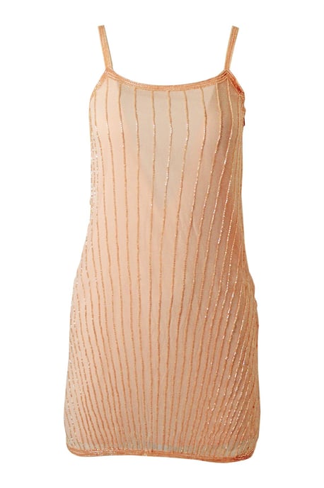 Sequin Striped Strappy Dress