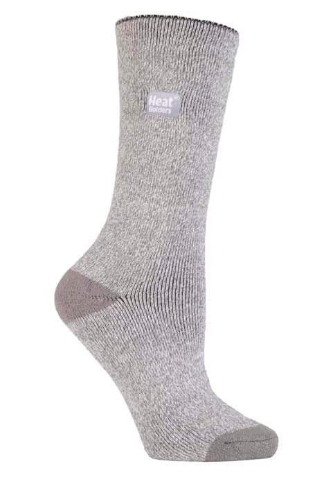 Heat Holders Lite dames dunne thermo wintersokken - Zilver / Crème - Image 1