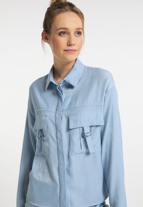 Dreimaster Blouse Dames lichtblauw - Image 3