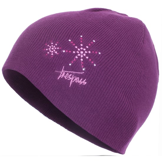 Trespass - Meisjes Sparkle Gebreide Beanie Muts (Paars) - Image 1