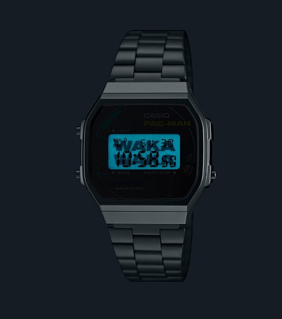 Casio Casio Collection Vintage Pac-man 45th Anniversary Heren Horloge Zilverkleurig A168WEPC-7AER - Image 5