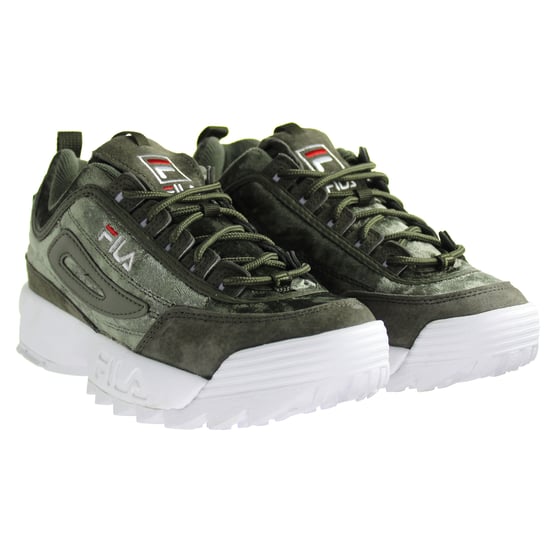 Fila Disruptor V Low Womens Green Trainers
