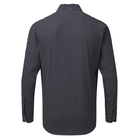 Premier Heren Maxton Check Shirt met lange mouwen (Staal/Zwart) - Image 2