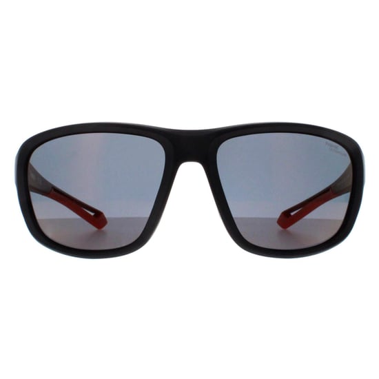 Polaroid Rectangle Unisex Black Orange Red Mirror Polarized High Contrast PLD 7049/S
