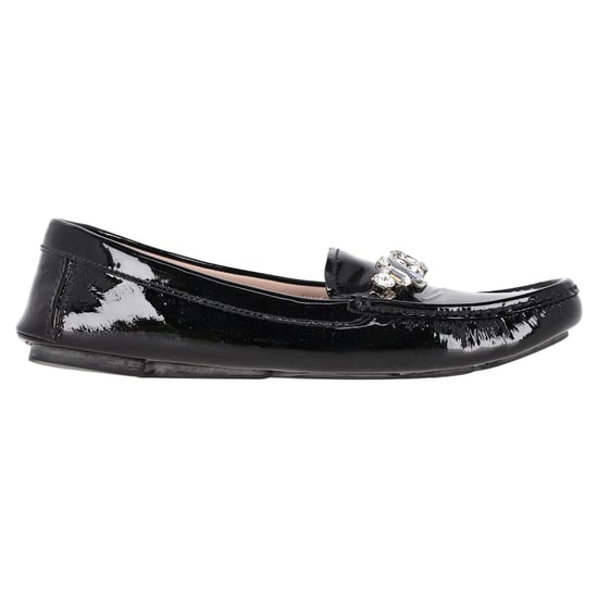 Miu Miu Loafers met Crystal Detail in Zwart Patentleer - Image 1
