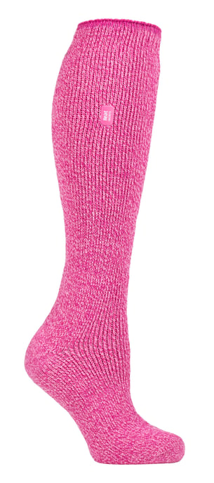 Heat Holders - Kniehoge damessokken van merinowol - Roze - Image 1