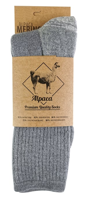 Comodo - Wandelsokken met alpacawol - Grijs - Image 2