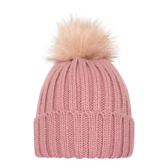 Mountain Warehouse Womens/Ladies Geneva Borg Lined Beanie (Pale Pink)